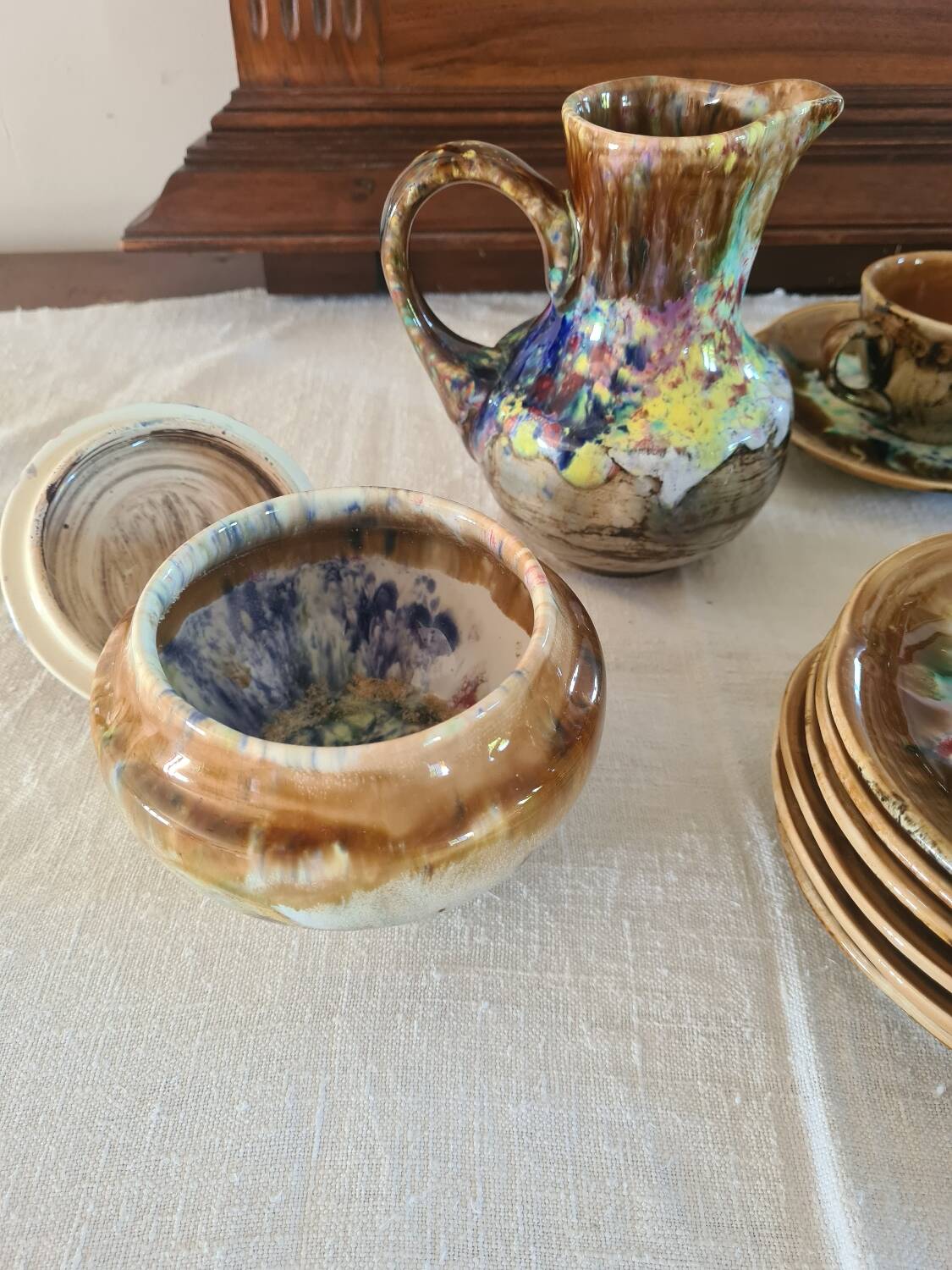 Gaston Gaubier Morvan stoneware coffee set