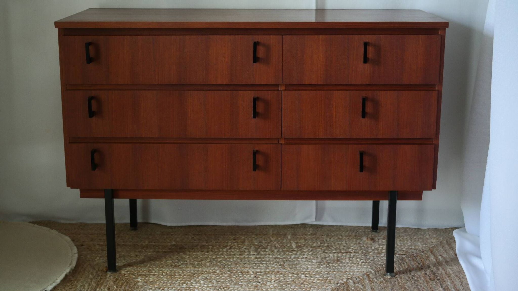 Commode coiffeuse Danoise en teck vintage 1960