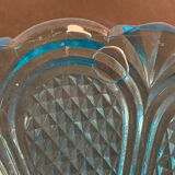 Fruit cup on blue-bubbled glass peder