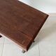Vintage side table in solid oak, brutalist/rustic.