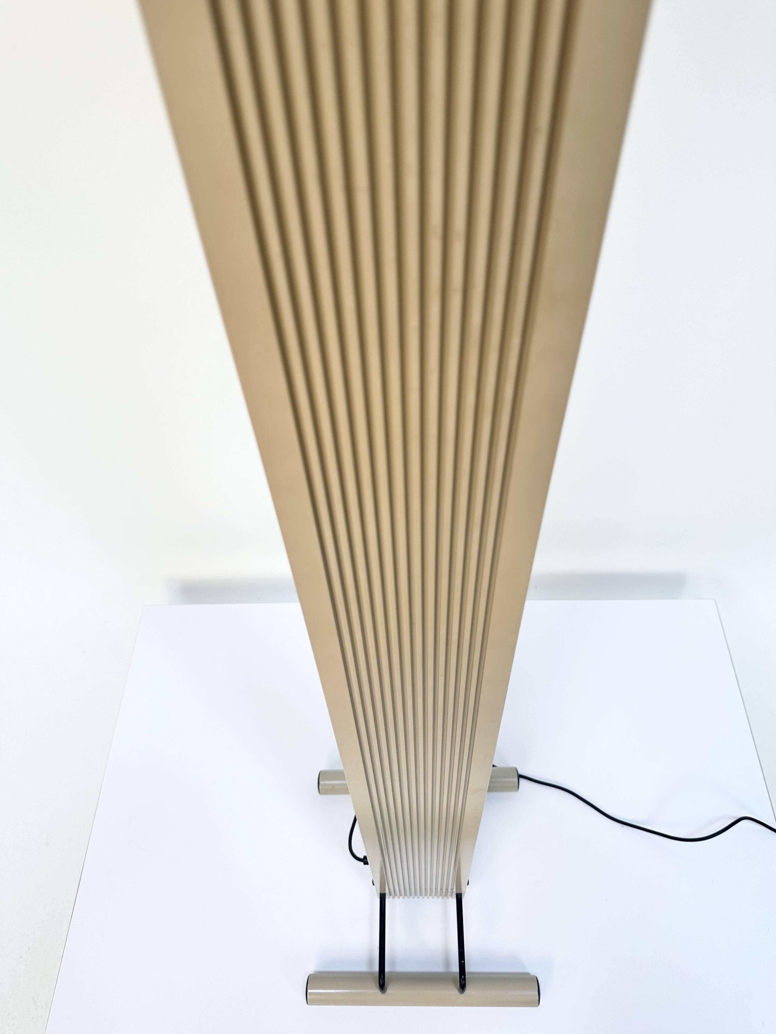 "Zagar" Halogen Floor Lamp, First Model in Metal by Silvio Carpani for Stilnovo, Italy 1978