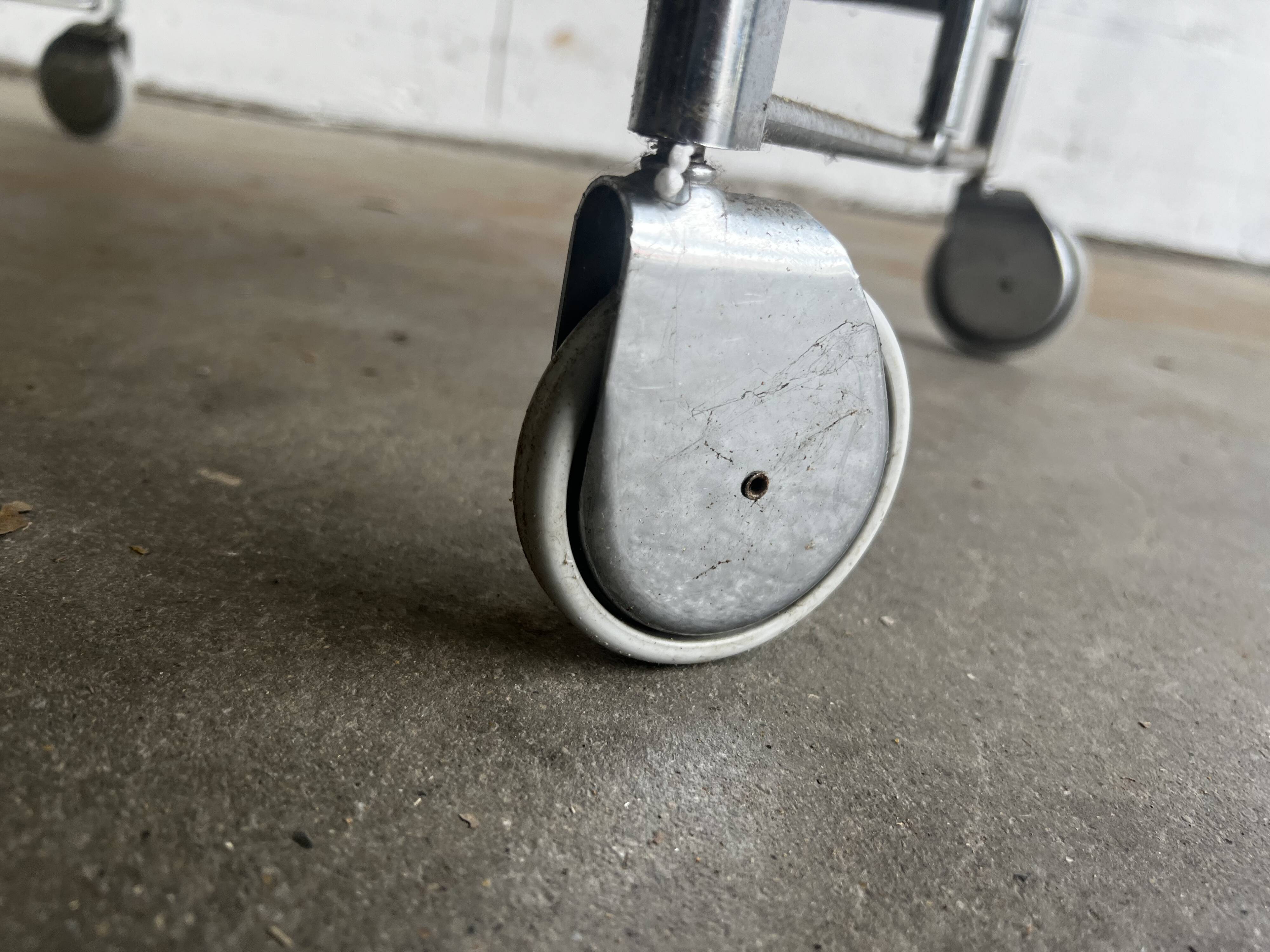 Vintage Folding Bar Cart/Side Table on Wheels
