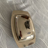 Silver metal butter dish