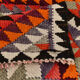 3x9 geometric kilim runner rug, 86x278cm