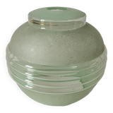 Art-Deco green granite glass globe