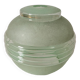 Art-Deco green granite glass globe