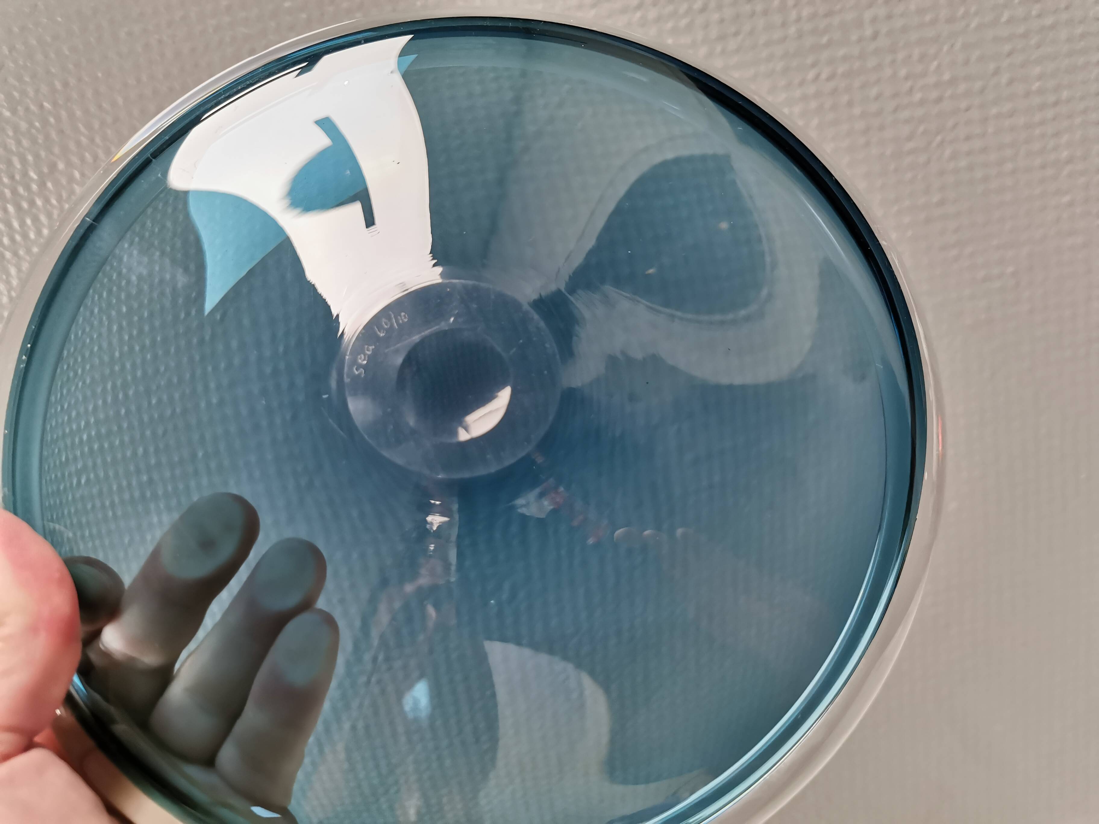 Dish in hard pressed glass