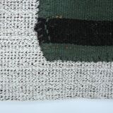 Green & Black Vintage Kilim Rug, 86x86Cm