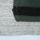 Tapis Kilim vintage vert et noir, 86x86 cm