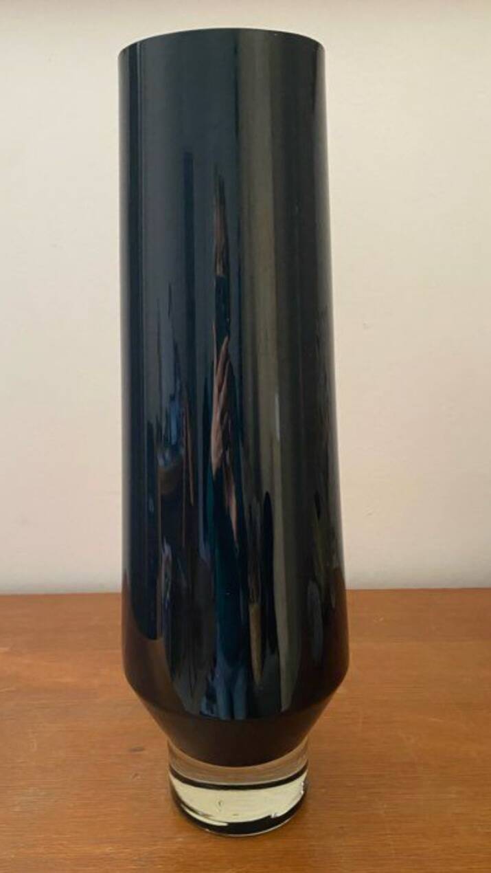 Thick glass vase