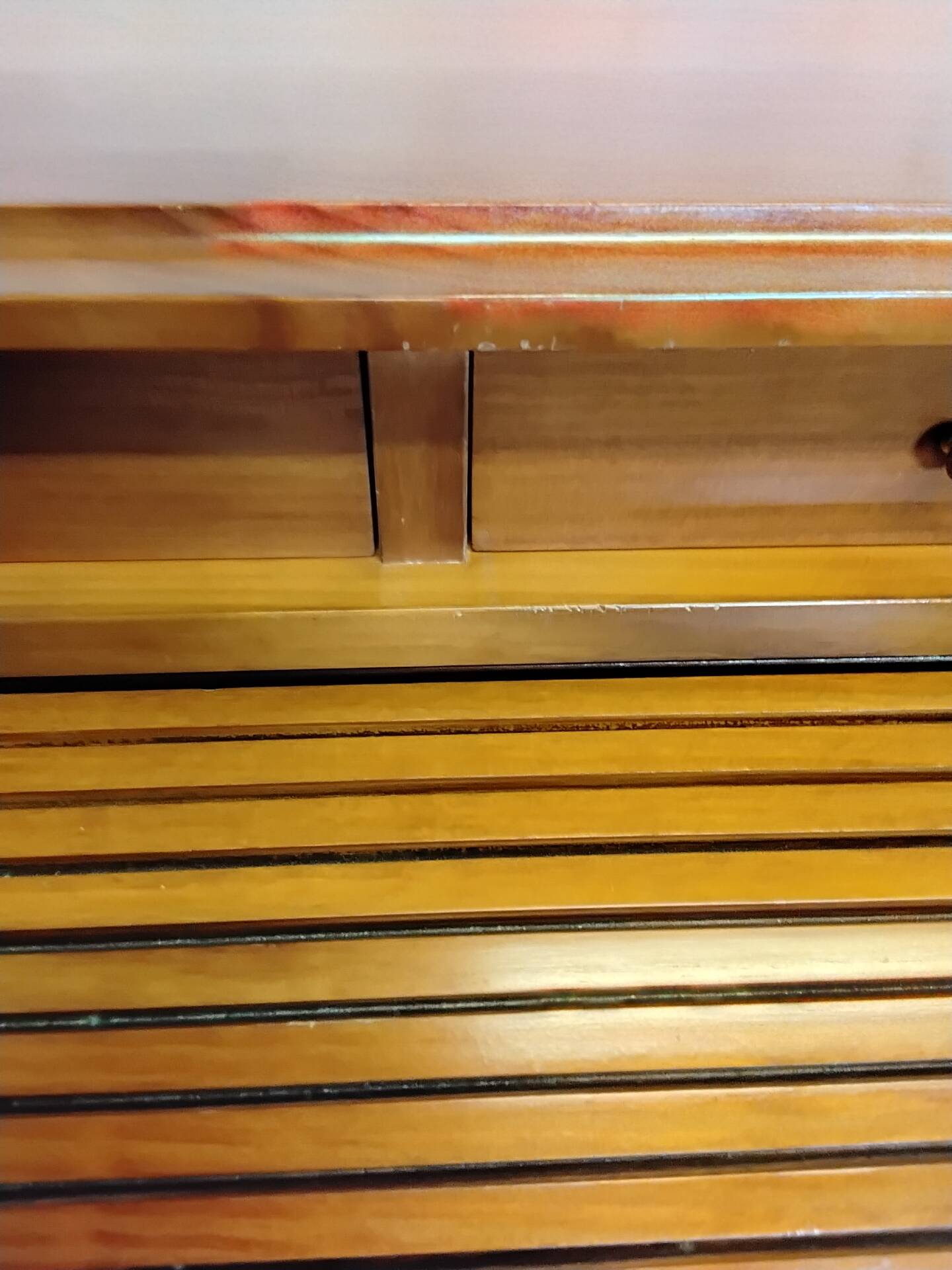 Wooden curtain secretary