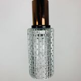 Pair of vintage cut glass pendant lights from the 1970s.