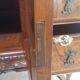 English burl walnut cabinet