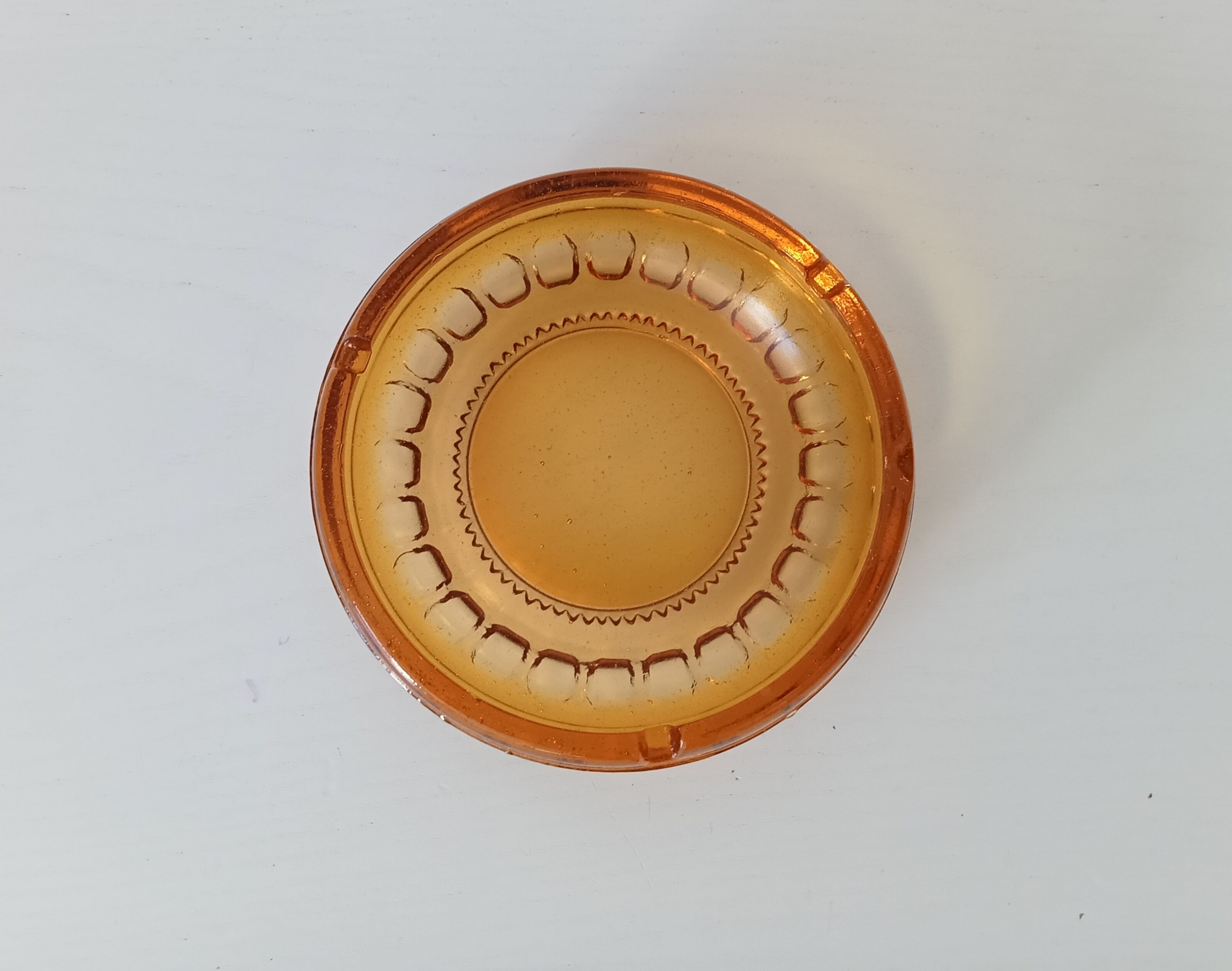 Vintage amber ashtray 60-70s