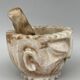 Pharmacy mortar and pestle in alabaster China man's face