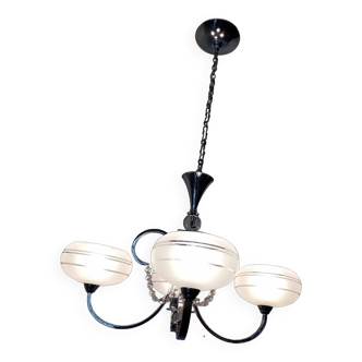 Art deo chandelier 1930 with 4 arms of light.