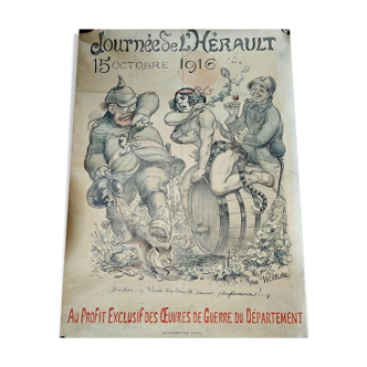 Affiche lithographique 1916