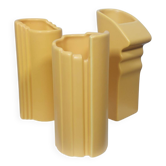 Trio de vases jaunes de style Memphis par ASA Allemagne