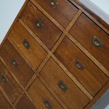 English Oak Apothecary / Filing Cabinet Campaign Style, 1930s