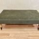 Sofa à roulettes kaki et chêne design 1950.