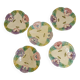 5 plates in hand-painted “faience d’art” slip