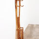 French Bamboo wall coat rack with large mirror, 1960