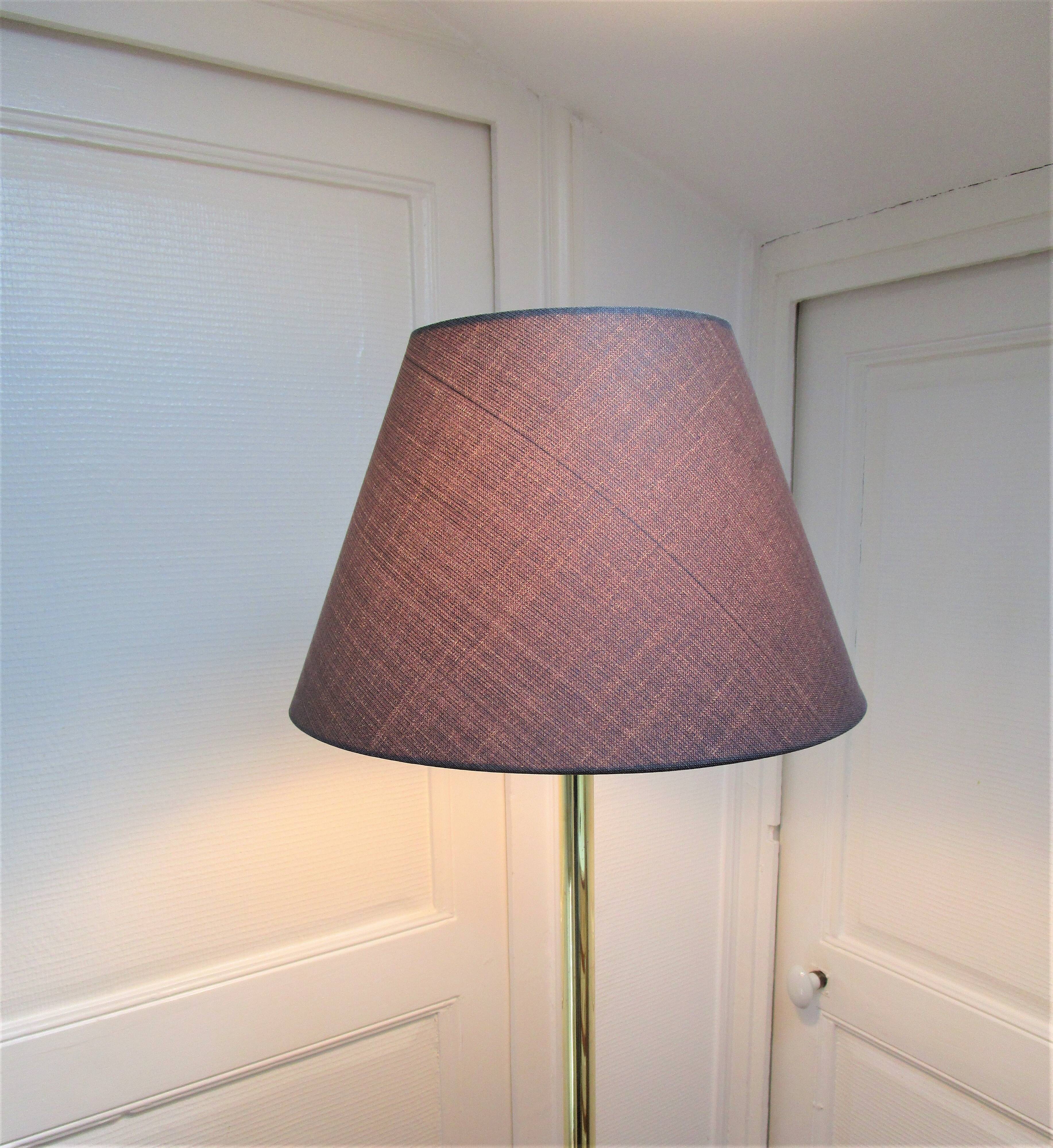 Tripod floor lamp vintage brass 60s