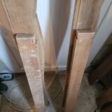 2 beds and a vintage bedside table in solid cherry wood