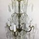 Chandelier 4 lights bronze and tassels