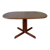 Table extensible danoise ovale en teck, années 60