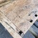 Industrial table Carpenter's workbench in natural raw wood vintage bohemian