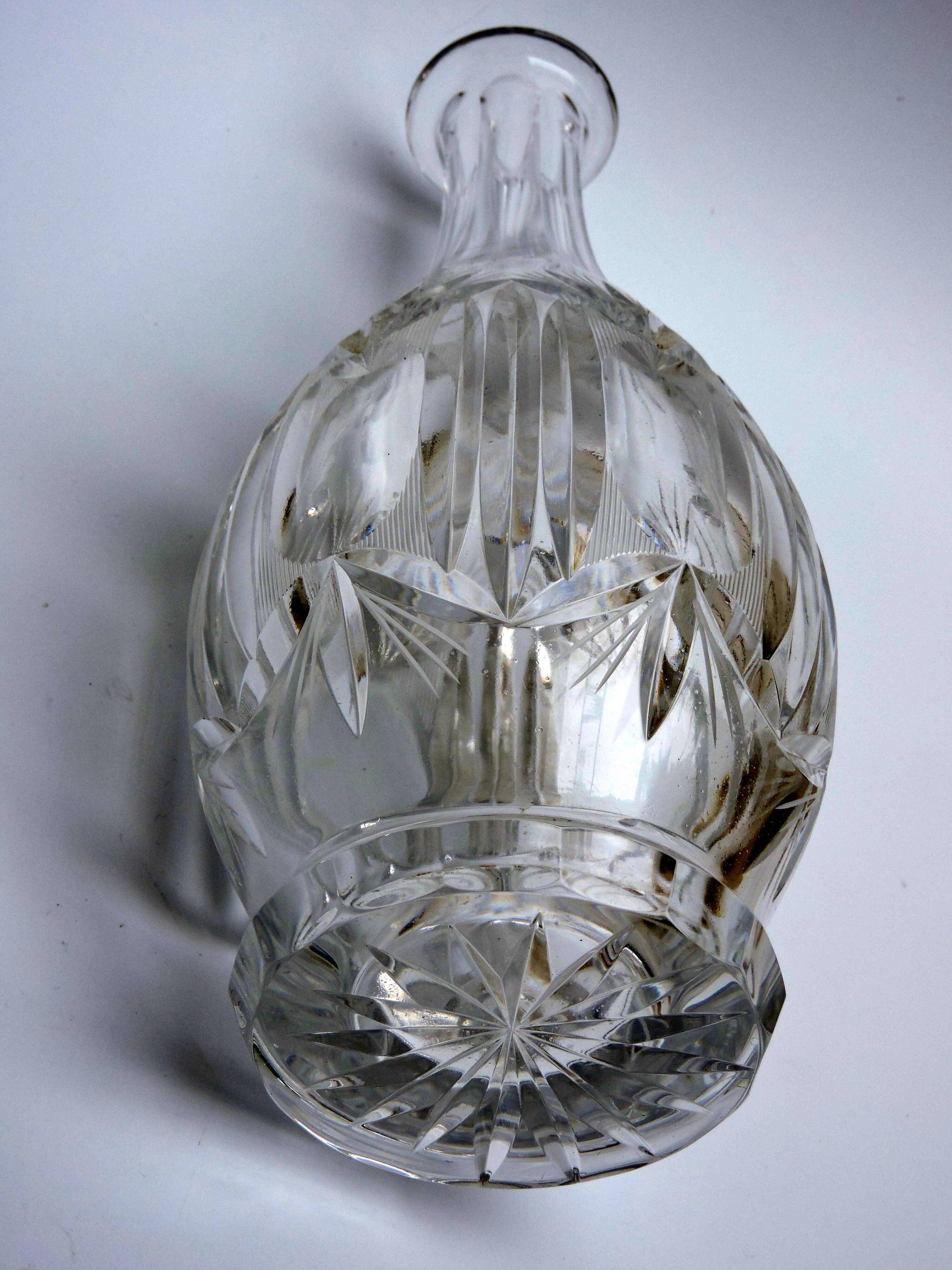 Decanter bohemian crystal wine diamond size capacity 1.1 liter