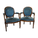 Paire de fauteuils cabriolet style Louis XVI
