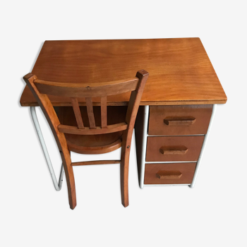 Bureau tubulaire pour enfant avec chaise