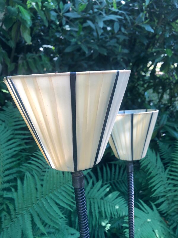 Lampadaire 3 bras scoubidou vintage années 50/60