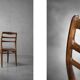 Vintage Mid-Century Danish Modern Elegant Teak & Grey Fabric Chairs, 1960s