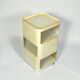 Cream Kartell Componibili Storage with Three Modules, Italian Vintage 1960s