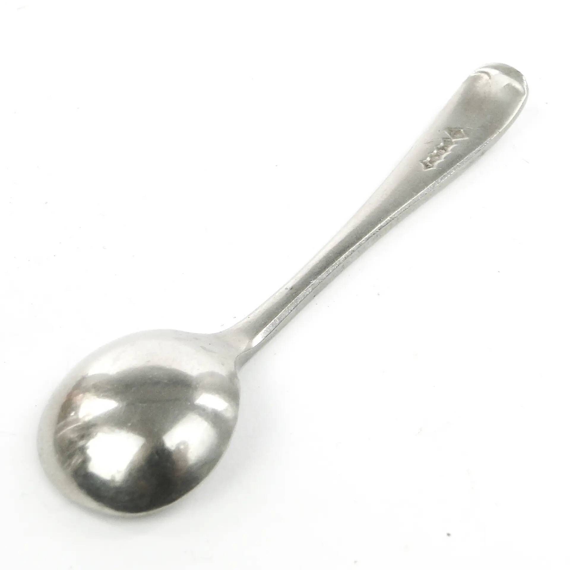 Scandinavian salt spoon, silver-plated brass, Sweden, 1930s