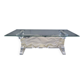 Table basse en acrylique par Fabian Art, années 1980