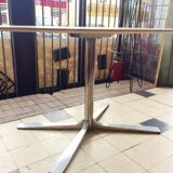 Table marble base chrome