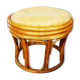 Pouf in rattan
