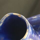 Blue vase ceramic soliflore