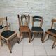 Set of mismatched bistro chairs