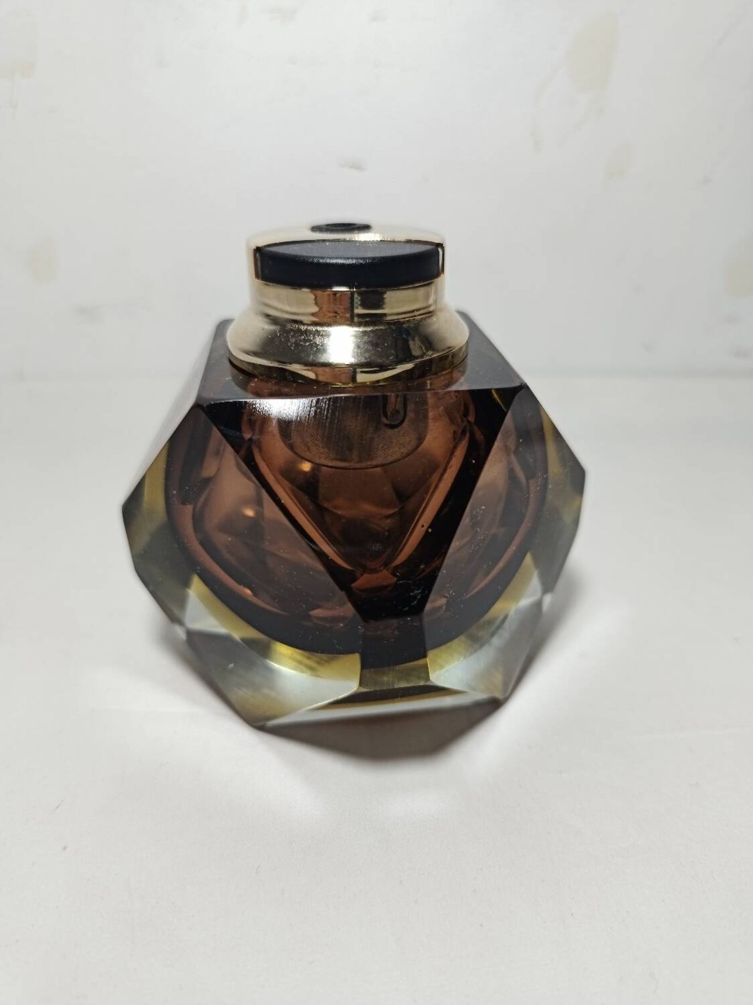 Mechero de mesa de cristal de Murano. Italia, 1970s.