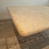 Square Travertine Coffee Table by Mario Bellini for Cassina