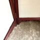 4-panel screen in dark wood and beige cotton