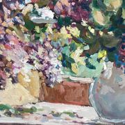 Signed painting Oil on canvas dimensions: height - 48 cm - width - 56 cm -