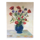 Tableau bouquet de coquelicots et bleuets