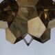 Lustre origami brutaliste en laiton, Lettonie années 1970