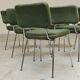 André Simard green velvet chairs for Airborne 1960, set of 6